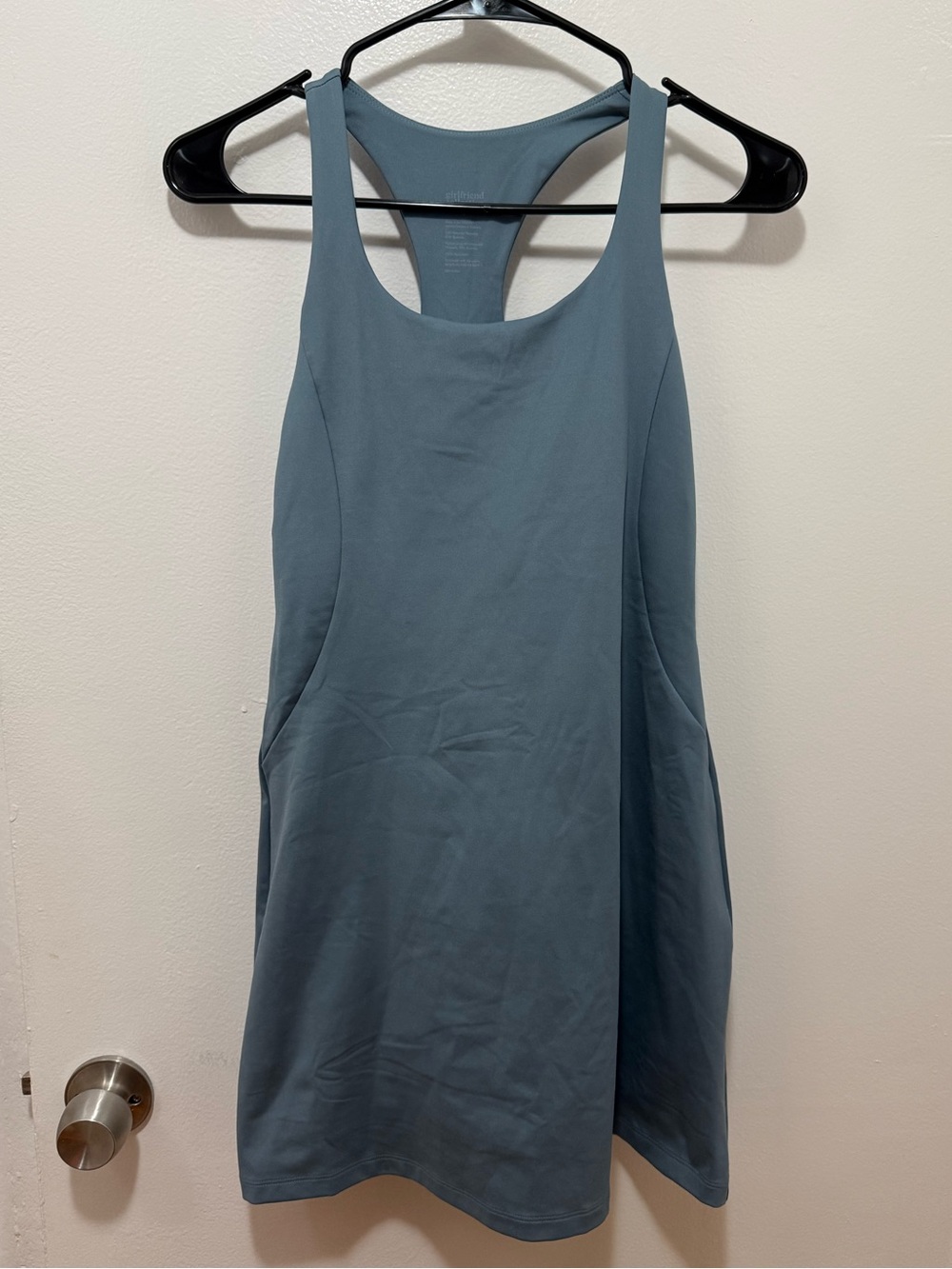 girlfriend collective Slate Blue Racerback Tank Dress